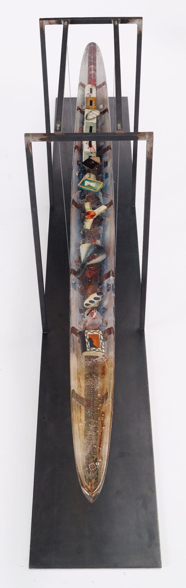 BERTIL VALLIEN, skulptur, båt, "Funnel", Kosta Boda - Bild 3